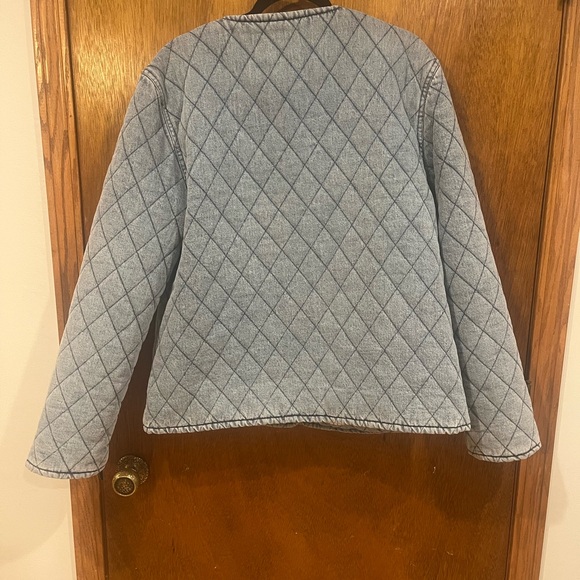 ANTHRPOLOGIE Quilted Denim Jacket - Picture 6 of 9